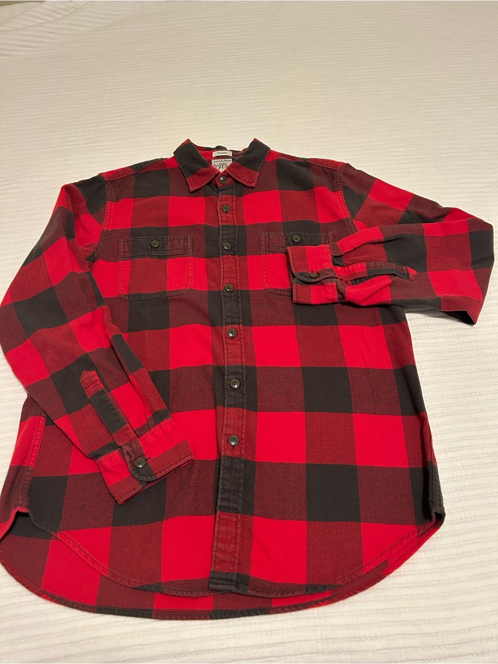 J. Crew Red and Black Buffalo Plaid Button-Down Shirt